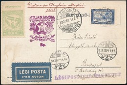 1932 Stella Di Savoia Repülésképeslap 'BUDAPEST' - 'SZEGED' - 'BÉKÉSCSABA' - Other & Unclassified