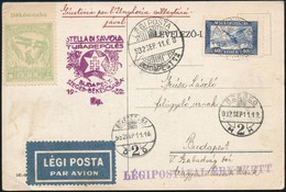 1932 Stella Di Savoia Repülésképeslap 'BUDAPEST' - 'SZEGED' - 'BÉKÉSCSABA' - Sonstige & Ohne Zuordnung