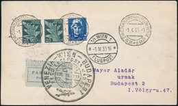 1935 Venezia-Budapest Első Légiposta Levél - Other & Unclassified