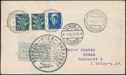 1935 Venezia-Budapest Első Légiposta Levél - Otros & Sin Clasificación