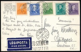 1939 Légi Képeslap Stuttgartba / Airmail Postcard To Stuttgart - Other & Unclassified