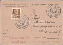 1944 Tábori Posta Levelezőlap 'KOSSUTH LAJOS HALÁLÁNAK 50. ÉVFORDULÓJA' Emlékbélyegzéssel - Other & Unclassified