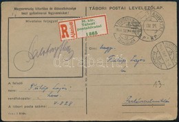 1944 Ajánlott Tábori Posta Levelezőlap - Sonstige & Ohne Zuordnung