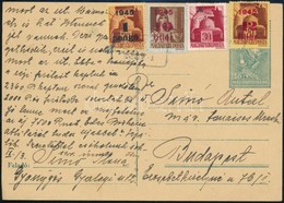 1945 (2. Díjszabás) Díjkiegészített Díjjegyes Levelezőlap Gyöngyösről Budapestre - Sonstige & Ohne Zuordnung