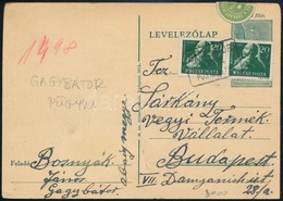 1948 Levelezőlap GAGYBÁTOR Postaügynökségi Bélyegzéssel - Sonstige & Ohne Zuordnung