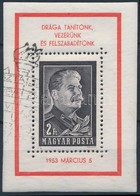 O 1953 Sztálin-gyász Blokk Alkalmi Bélyegzéssel (6.000) - Sonstige & Ohne Zuordnung