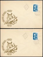 1957 Arany János 2 Db FDC + Szakszervezet (V.) Bélyeg FDC-n + Bélyegnap 30. Sor FDC-n - Other & Unclassified