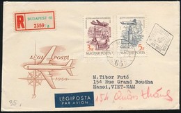 1958 40 éves A Magyar Repülőbélyeg Ajánlott Légi FDC Vietnamba - Sonstige & Ohne Zuordnung