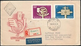 1958 Levelező Hét Ajánlott Légi FDC Vietnamba - Otros & Sin Clasificación