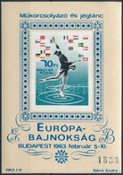 ** 1963 Jégtánc EB Vágott Blokk (16.000) - Sonstige & Ohne Zuordnung