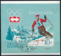 O 1964 Téli Olimpia (II.) - Innsbruck Vágott Blokk (6.000) - Sonstige & Ohne Zuordnung