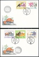 1991 125 éves A Budapesti Állat- és Növénykert Vágott Sor 2 FDC-n (7.000) - Sonstige & Ohne Zuordnung