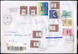 2002 Debrecenből Pásztóra Küldött 200e Ft értékben Feladott értéklevél. Hátoldalon Plombával és 10 Db Magyar Posta Posta - Autres & Non Classés