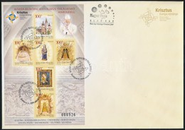 2004 Közép-Európai Katolikus Találkozó Blokk FDC-n - Autres & Non Classés