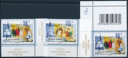 ** 2011 Karácsony ívsarki Vonalkódos üresmezős Sor + 90F érték, ívszélen 75 éves A Nagykarácsonyi Templom Felirattal - Otros & Sin Clasificación