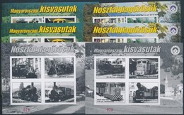 ** 2000 Mozdonyok Emlékívpár Normál + Vágott + Feketenyomat, Mind A 6 Db Azonos 079 Sorszámmal (27.500) - Sonstige & Ohne Zuordnung