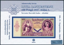 ** 2006 Ritka Bankjegyek 100P Előoldal Emlékív - Sonstige & Ohne Zuordnung