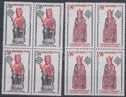 ** 1974 Europa CEPT Szobrok Négyestömb Mi 258-259 - Sonstige & Ohne Zuordnung