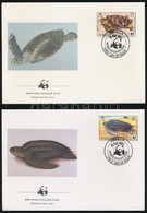 1983 WWF Teknősök Sor 4 Db FDC-n Mi 541 - 544 A - Sonstige & Ohne Zuordnung