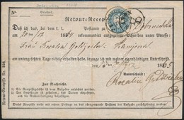 1865 Tértivevényen 10kr + A Hátoldalon Félbe Tépett 5kr 'DOBRUSCHKA' + 'SANOK' - Sonstige & Ohne Zuordnung