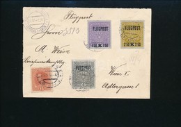 1918.04.24. Légi Levél Lembergből Bécsbe /   Mi 225-227 On Airmail Cover From Lemberg To Vienna - Other & Unclassified