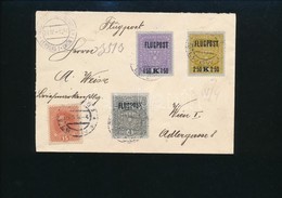 1918.04.24. Légi Levél Lembergből Bécsbe /   Mi 225-227 On Airmail Cover From Lemberg To Vienna - Otros & Sin Clasificación