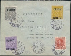 1918.07.09. Légi Levél Krakkóból Bécsbe /   Mi 225-227 On Airmail Cover From Krakow To Vienna - Otros & Sin Clasificación