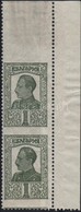 * 1925. Mi 192 Függőleges ívsarki Pár, Felül és A Két Bélyeg Között Fogazatlan / Vertical Corner Pair, The Upper Stamp A - Sonstige & Ohne Zuordnung