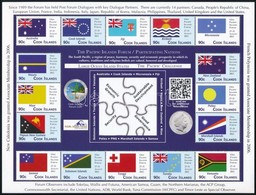 ** 2012 Csendes-óceáni Szigetek Konferenciája, Zászlók, 14 értékes + 16 értékes Kisív - Otros & Sin Clasificación