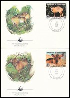 1985 WW; Zebra-bóbitásantilop 4 FDC Mi 881-884 - Otros & Sin Clasificación