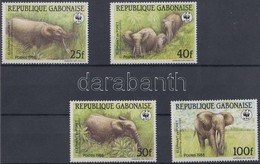 ** 1988 WWF Ázsiai Elefánt Sor Mi 1009-1012 + 4 CM + 4 FDC-n - Other & Unclassified