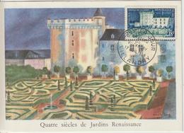 France Carte Maximum 1954 Chateau De Villandry 995 - 1950-1959