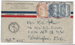 COVER CORREO AERO - AIR MAIL - CASILLA - WASHINGTON D.C. - Equateur