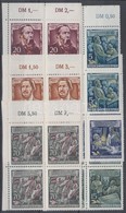 ** 1955 Friedrich Engels Halának 60. évfordulója 6 ívsarki Négyestömb (sor) Mi 485-490 - Sonstige & Ohne Zuordnung