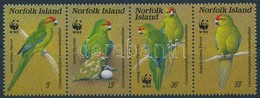 ** 1987 WWF Papagájok Négyescsík,
WWF Parrots Stripe Of 4
Mi 421-424 - Other & Unclassified