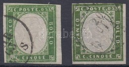 O Szardínia 1855  Forgalmi Mi 10 A+c - Otros & Sin Clasificación