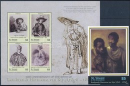 ** 2006 Rembrandt Festmények Kisív + Vágott Blokk Mi 6320-6323 + 668 - Sonstige & Ohne Zuordnung