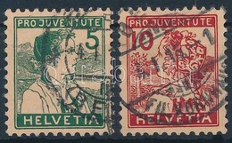 O 1915 Pro Juventute Sor Mi 128-129 - Otros & Sin Clasificación