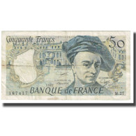 France, 50 Francs, Quentin De La Tour, 1981, STROHL TRONCHE DENTAUD, TB - 50 F 1976-1992 ''Quentin De La Tour''