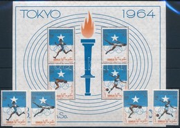 ** 1964 Nyári Olimpia: Tokió Sor Mi 60-63 + Blokk Mi 1 - Other & Unclassified