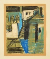 Deli Antal (1886-1960): Házak. Pasztell-szén, Papír, Jelzett, 18,5×15 Cm - Otros & Sin Clasificación