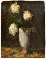Fáy Lóránt (1906-1945): Virágcsendélet 1922. Olaj, Karton, Jelzett, Hibás, 47×36 Cm - Sonstige & Ohne Zuordnung