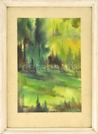 Gyenes Jelzéssel: Erdőrészlet, Akvarell, Papír. Üvegezett Fakeretben, 35.5x23 Cm - Other & Unclassified