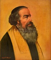 Kránitz Margit (1928-2000): Rabbi. Olaj, Vászon, Jelzett, Keretben, 60×50 Cm - Other & Unclassified