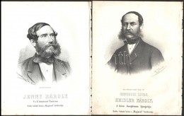 1867 Udvari, Közéleti Emberek, Orvosok, Marastoni József és Joseph Bauer 7 Db Litográfiája 21x16 Cm - Estampas & Grabados