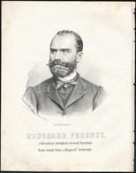 1867 Houchard Ferenc A Középdunai Gőzhajózási Társaság Igazgatója. Marastoni József Litográfiája 21x16 Cm - Stiche & Gravuren