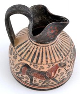 Etruszk Festett Kerámia Kiöntő, Múzeumi Replika, Kopott, M: 11,5 Cm - Sonstige & Ohne Zuordnung
