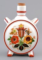 Zsolnay Porcelán Kulacs, Matricás, Jelzett, Kis Kopásnyomokkal, M: 13 Cm - Sonstige & Ohne Zuordnung