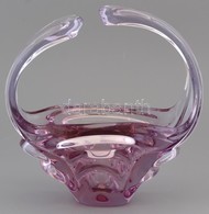 Cseh üveg Kínáló Kosár  M:18 Cm - Glass & Crystal