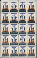 1934 Szegedi Szabadtéri Játékok 3 Klf Levélzáró Teljes ív / 3 Different Label In Complete Sheets - Sin Clasificación